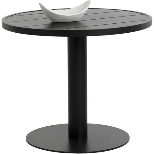 Merano 36 X 30 inch Black Outdoor Bistro Table, Round